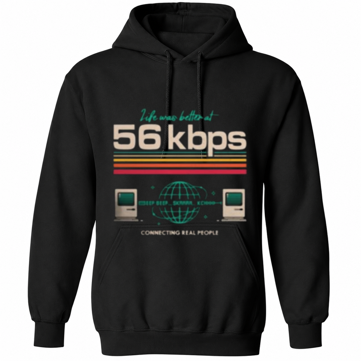 Life Was Better at 56 Kbps T-Shirt – Retro Internet Dial-Up Computer Graphic Tee – Vintage Tech Shirt