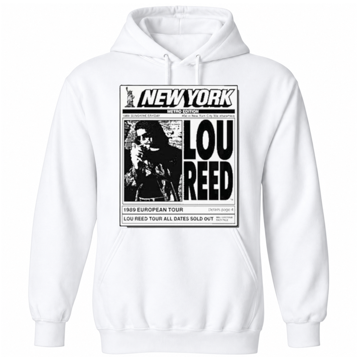 Sienna Miller The Tonight Show Vintage New York Lou Reed 1989 Tour T-Shirt.