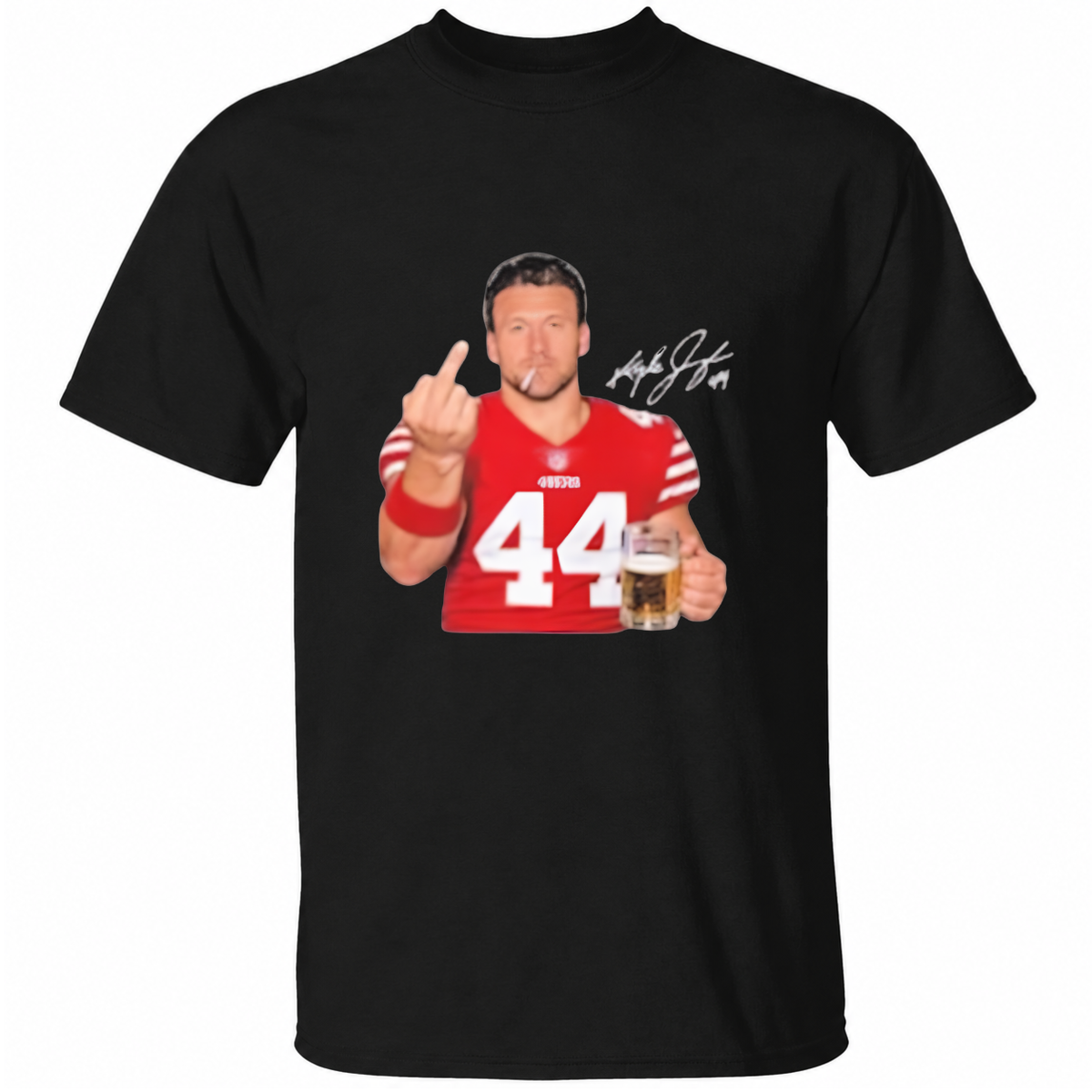 Kyle Juszczyk Drinking Middle Finger T-Shirt