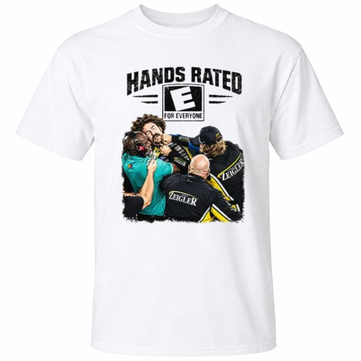 Hands Rated E For Everyone Ryan Blaney Vs Carson Hocevar Racing T Shirt