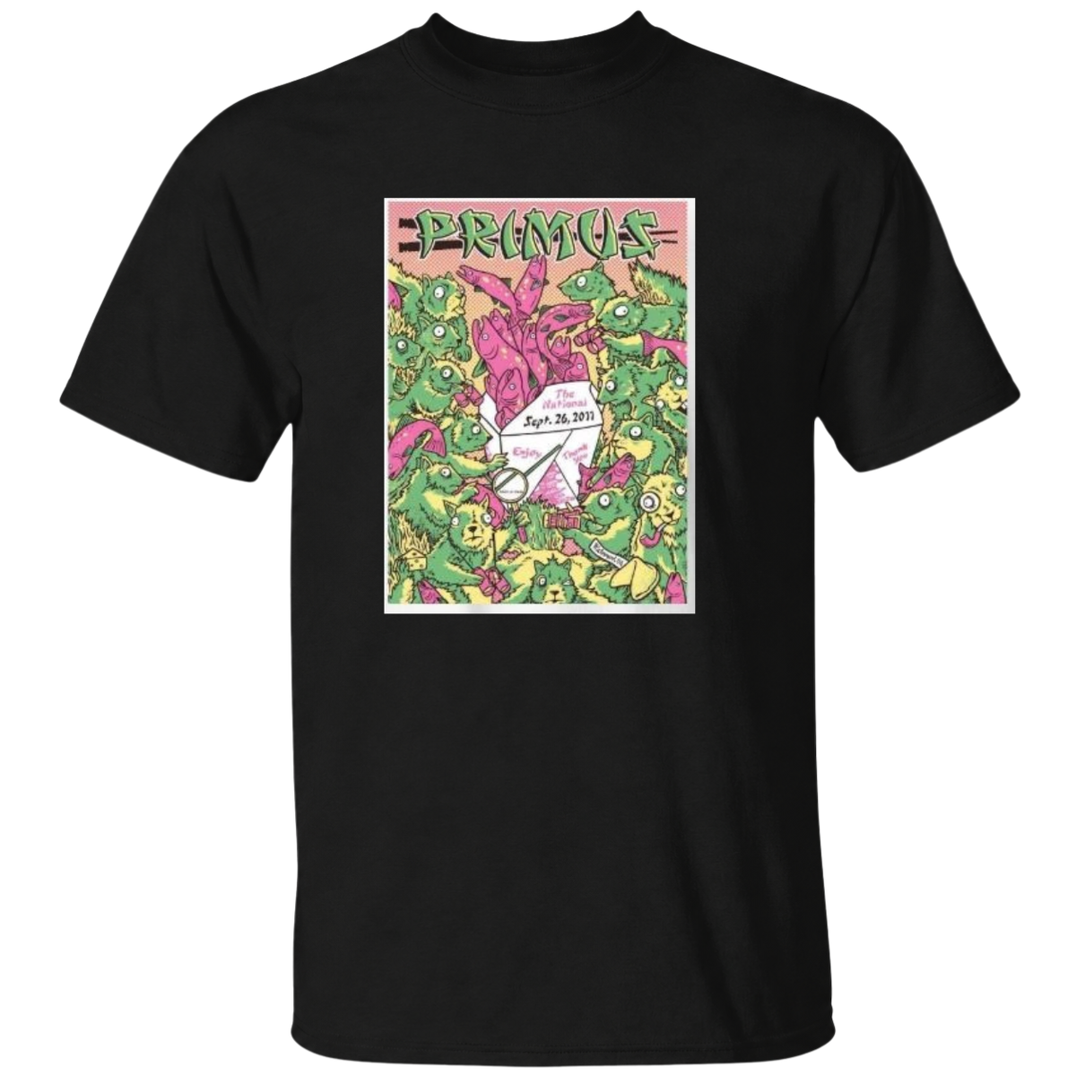 Primus The National Sept 26 2011 Richmond VA Poster T-Shirt