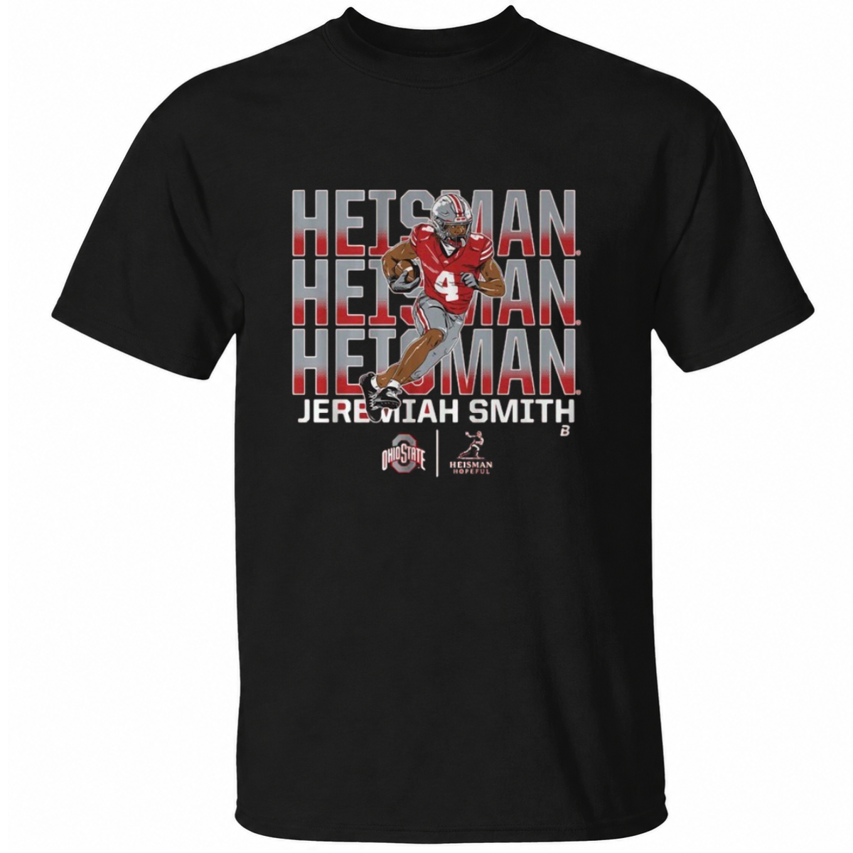 Official Ohio State Football Jeremiah Smith Heisman Hopeful Name Pose T-shirt