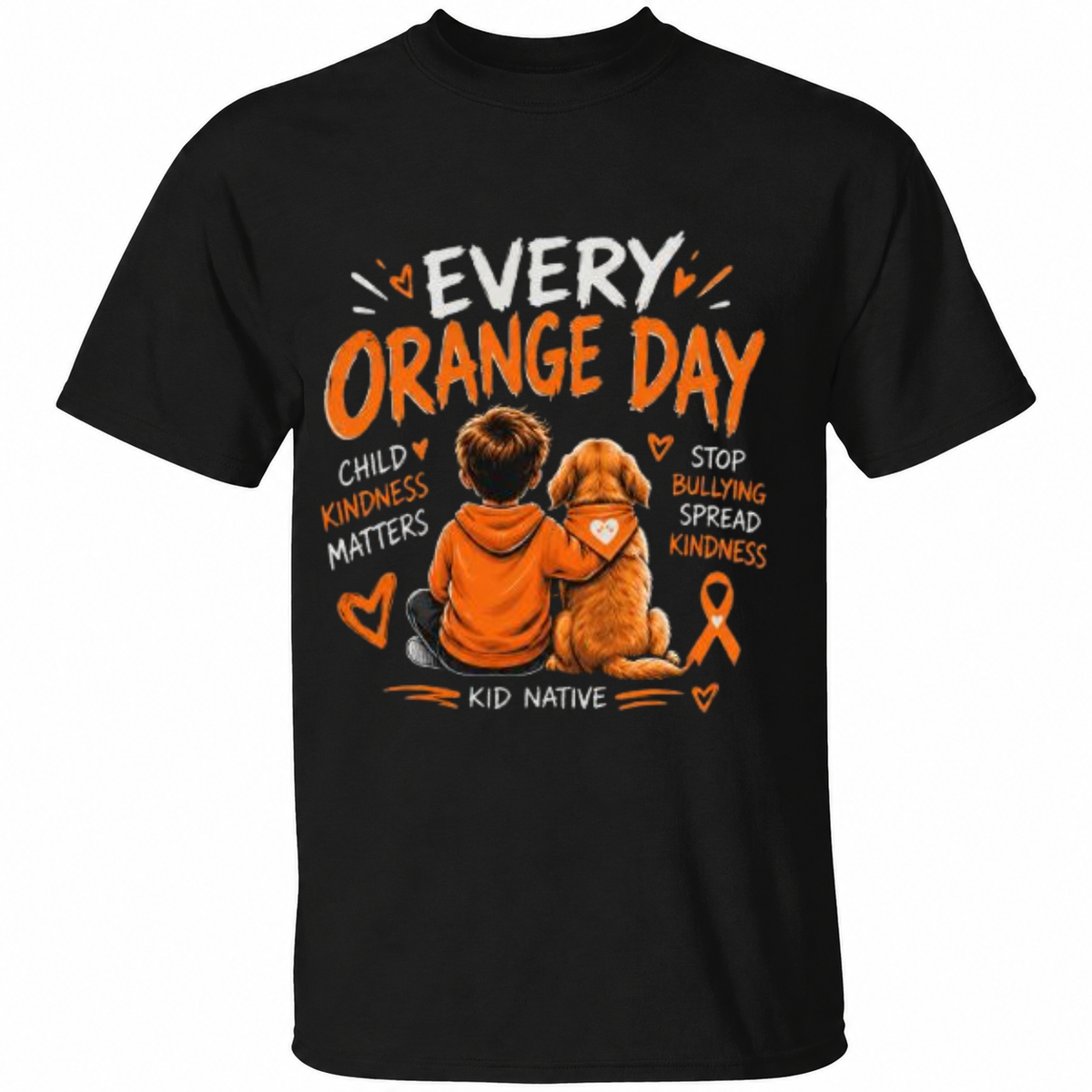 Every Orange Day Anti-Bullying T-Shirt – Child Kindness Matters Graphic Tee – Spread Kindness Shirt