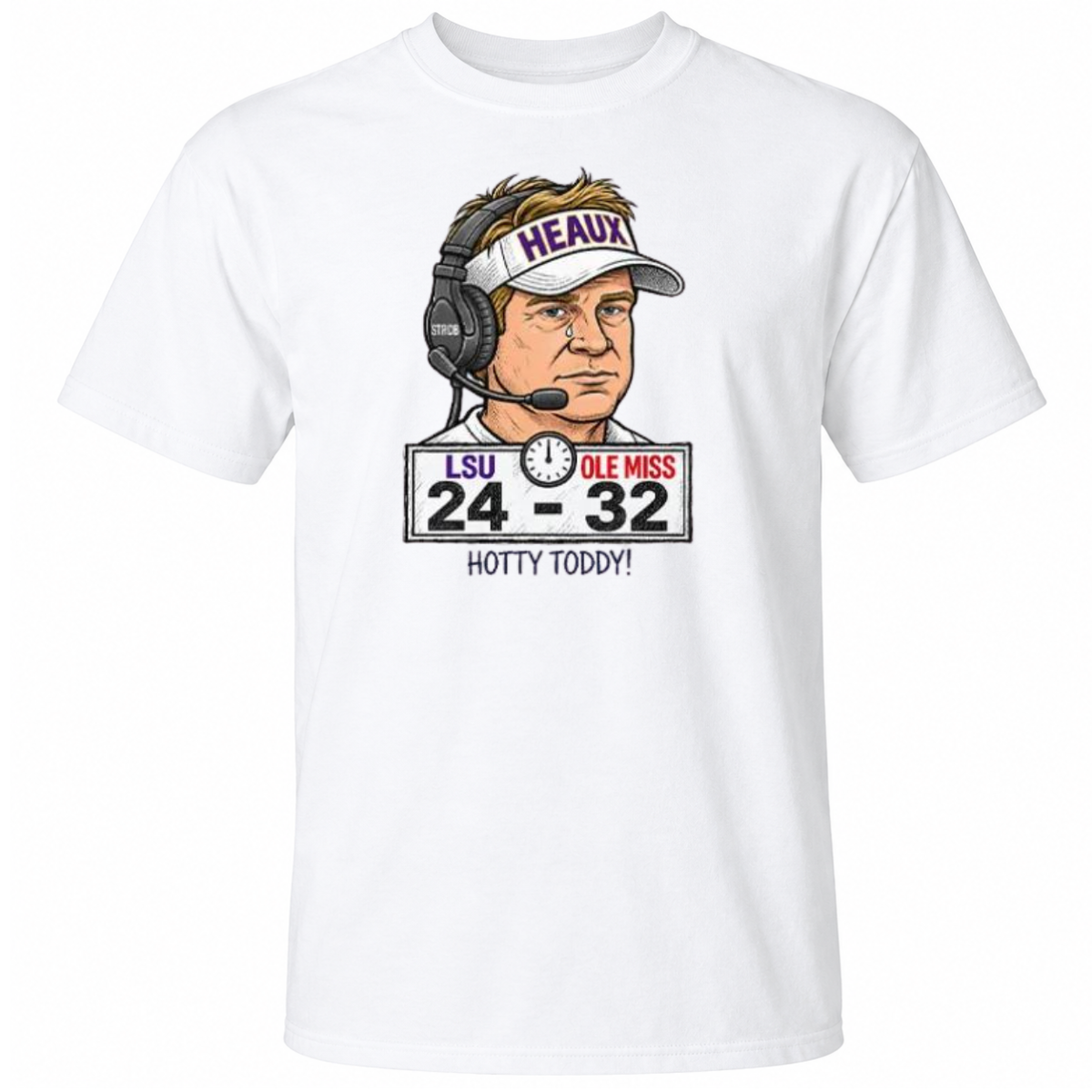 Hotty Toddy Ole Miss Vs LSU Lane Kiffin 24-32 T Shirt