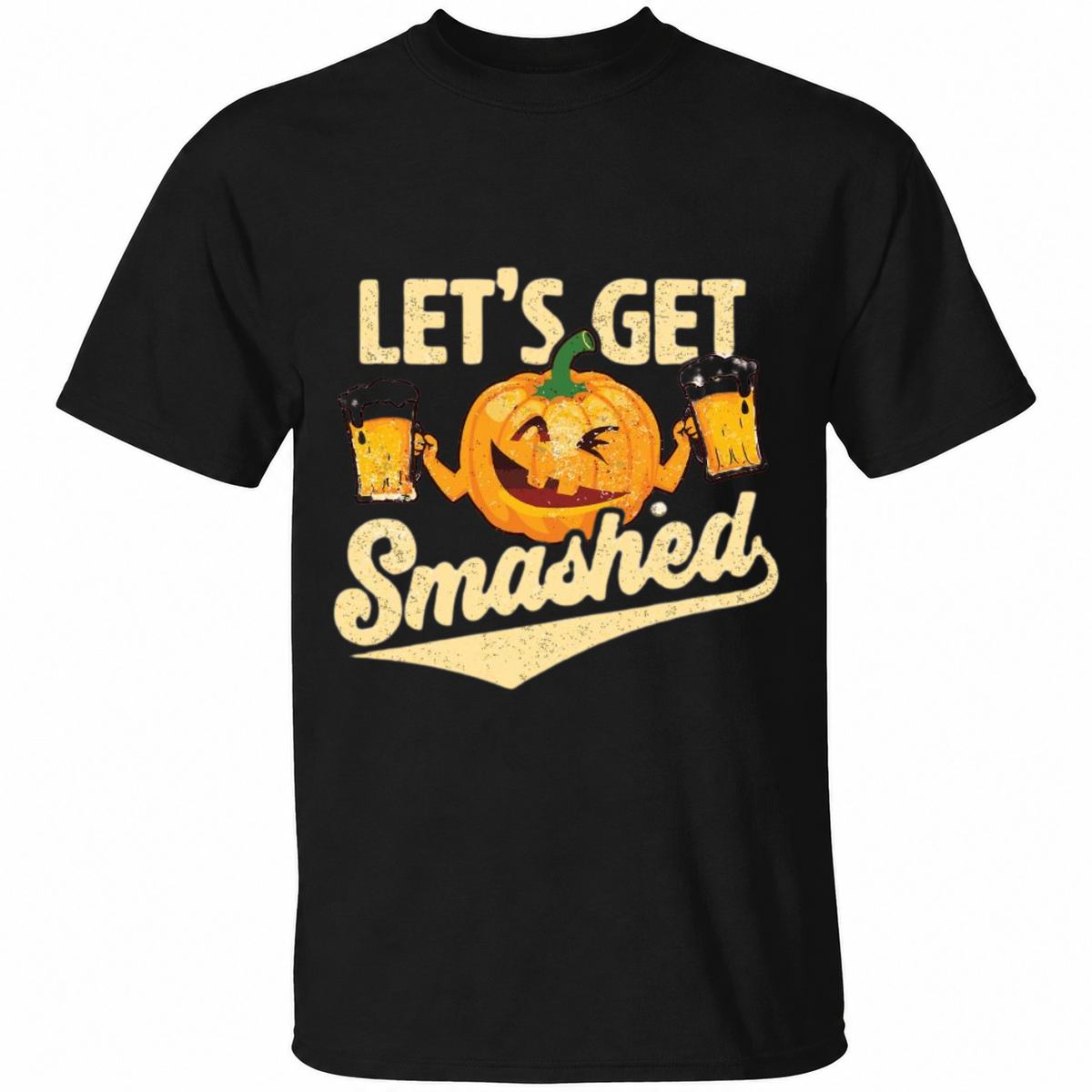 Let’s Get Smashed Halloween T-Shirt – Funny Pumpkin Graphic Tee – Spooky Season Shirt