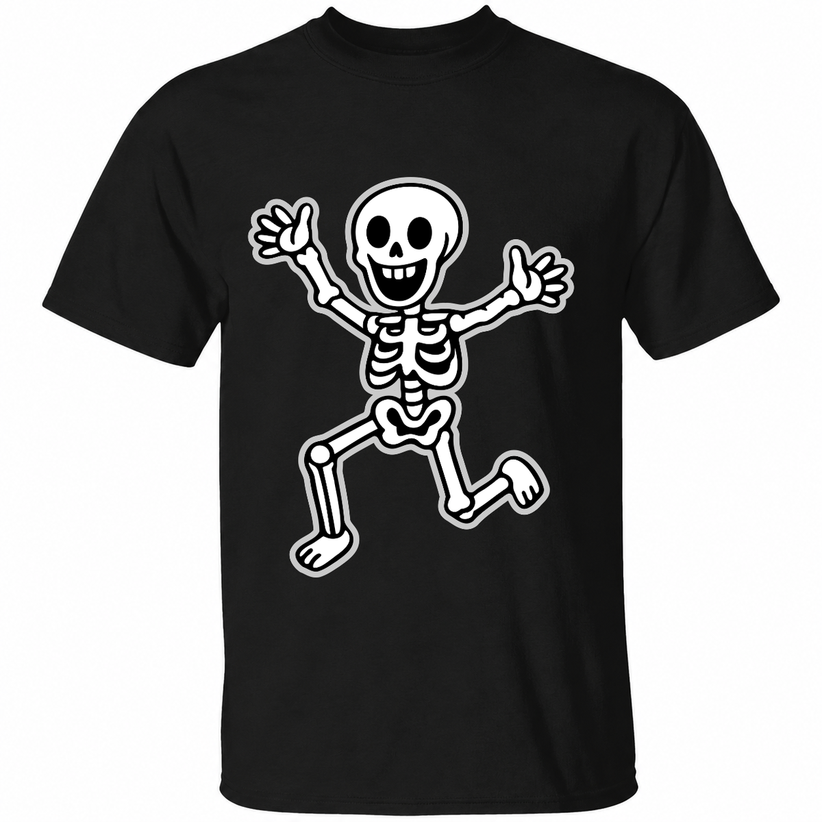 Funny Dancing Skeleton Halloween T-Shirt – Cute Spooky Skeleton Graphic Tee – Halloween Shirt