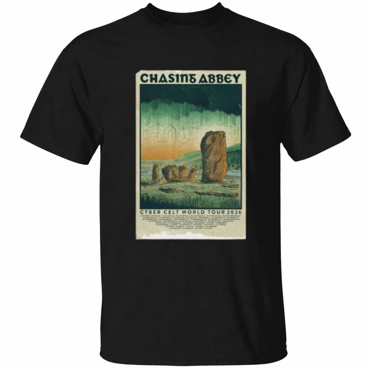 Chasins Abbey Cyber Celt World Tour 2026 Poster T-Shirt