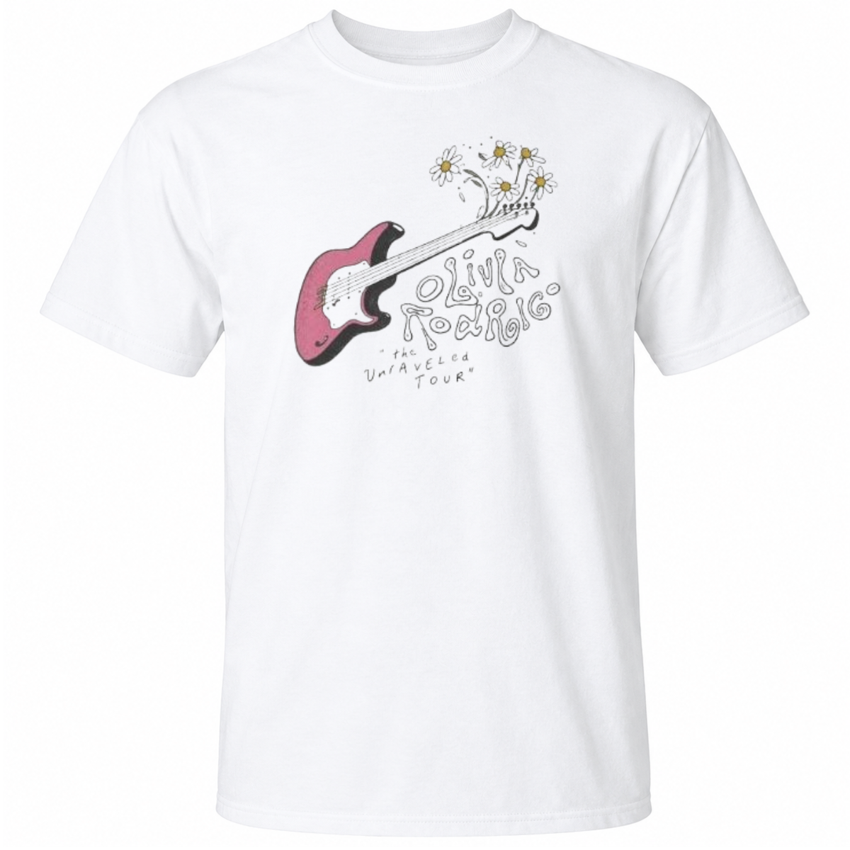 Olivia Rodrigo The Unraveled Tour Guitar T-Shirt
