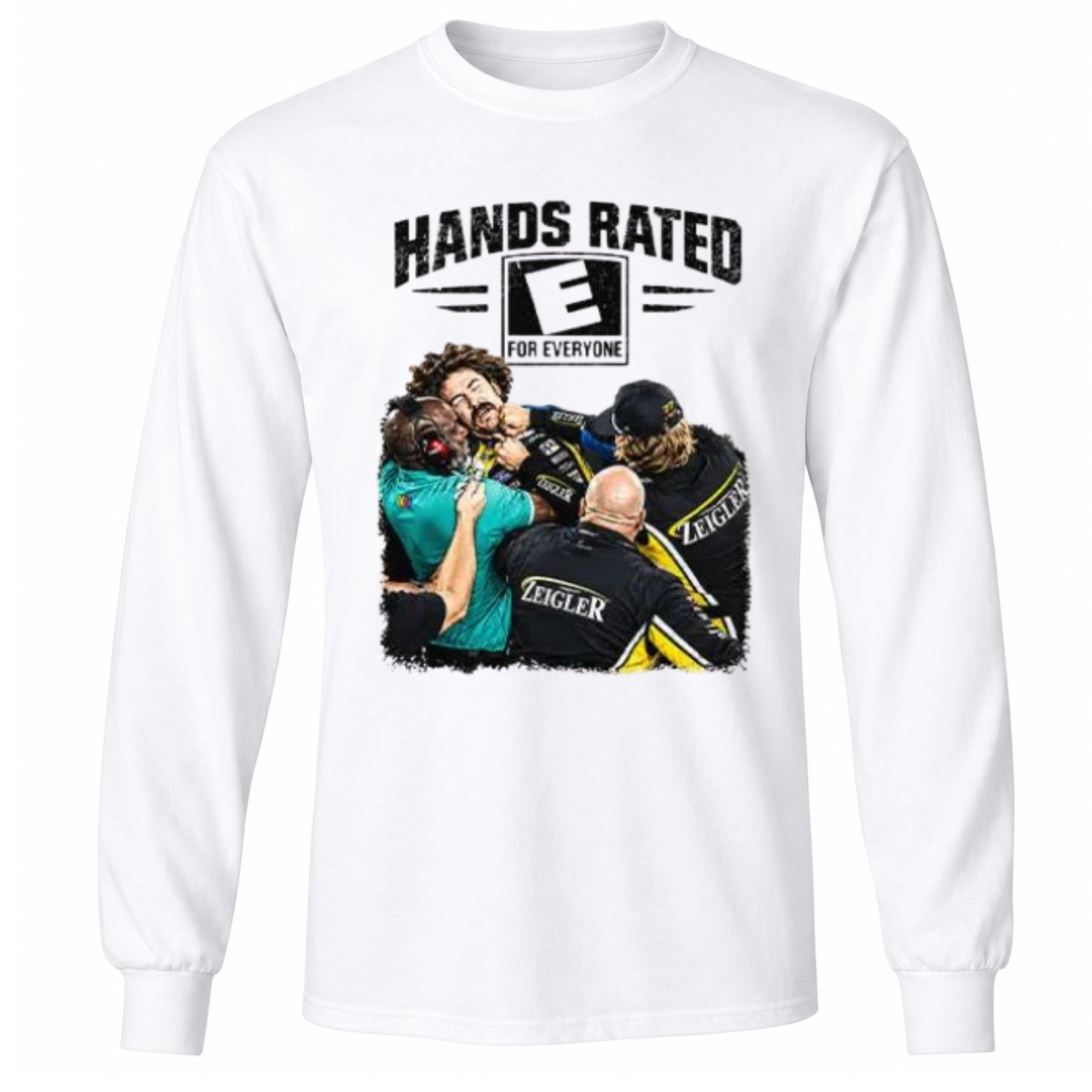 Hands Rated E For Everyone Ryan Blaney Vs Carson Hocevar Racing T Shirt