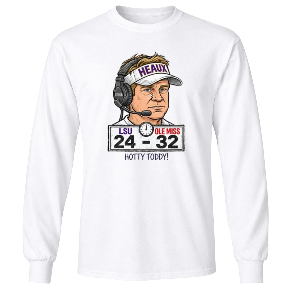 Hotty Toddy Ole Miss Vs LSU Lane Kiffin 24-32 T Shirt