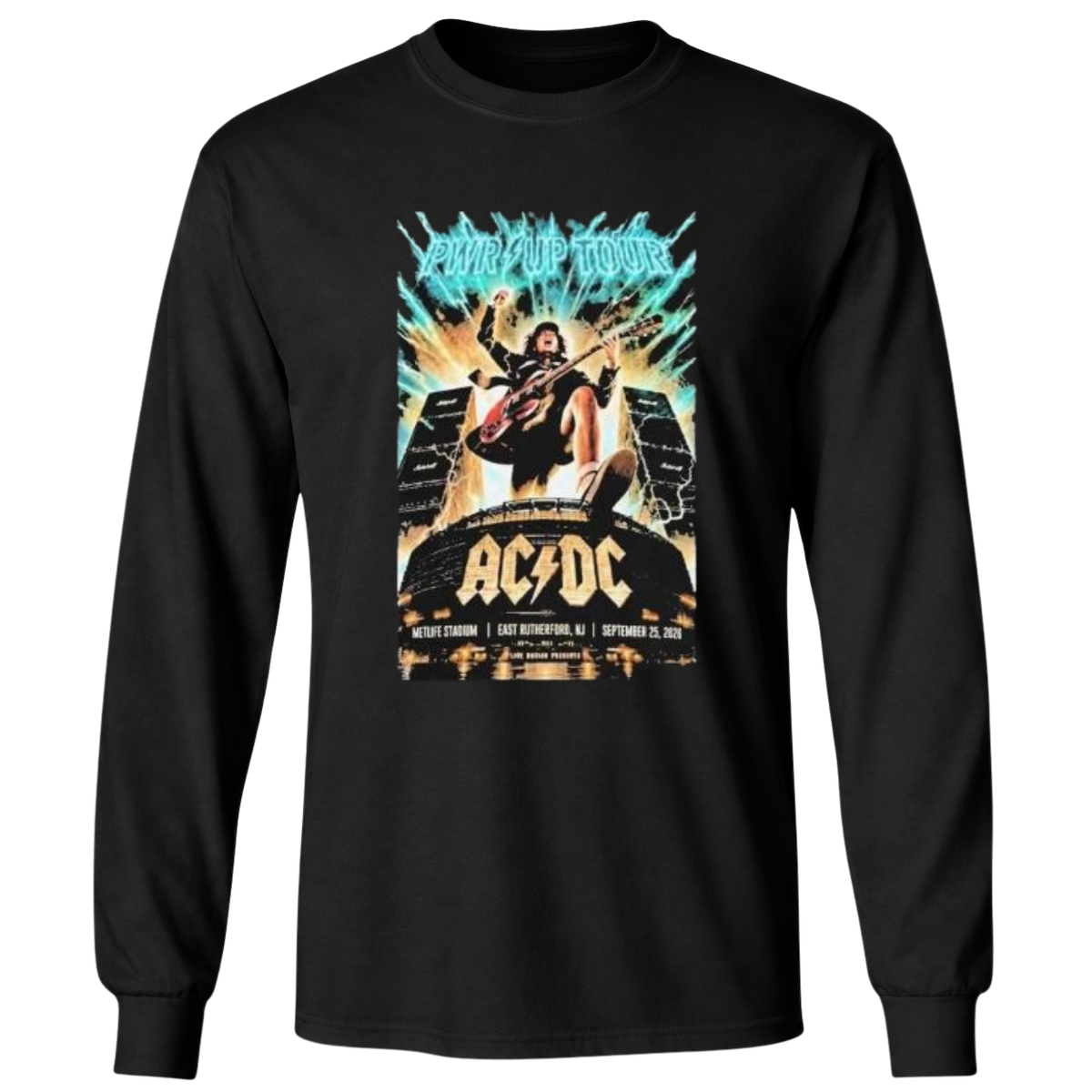Acdc East Rutherford Nj Event Metlife Stadium September 25 2026 Poster T-Shirt