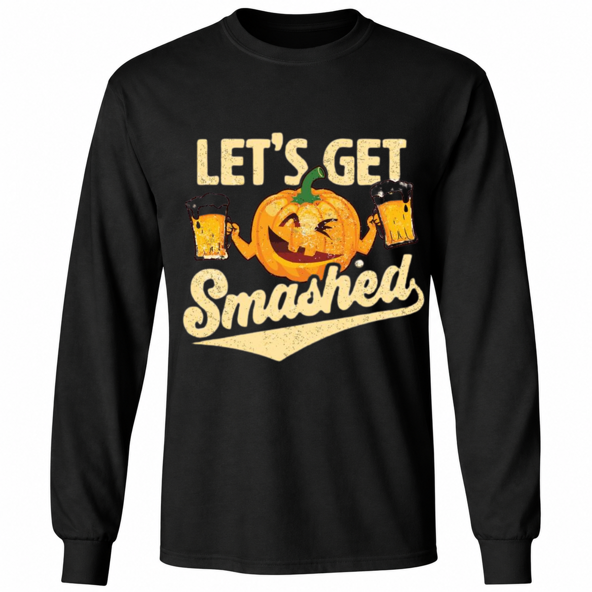 Let’s Get Smashed Halloween T-Shirt – Funny Pumpkin Graphic Tee – Spooky Season Shirt