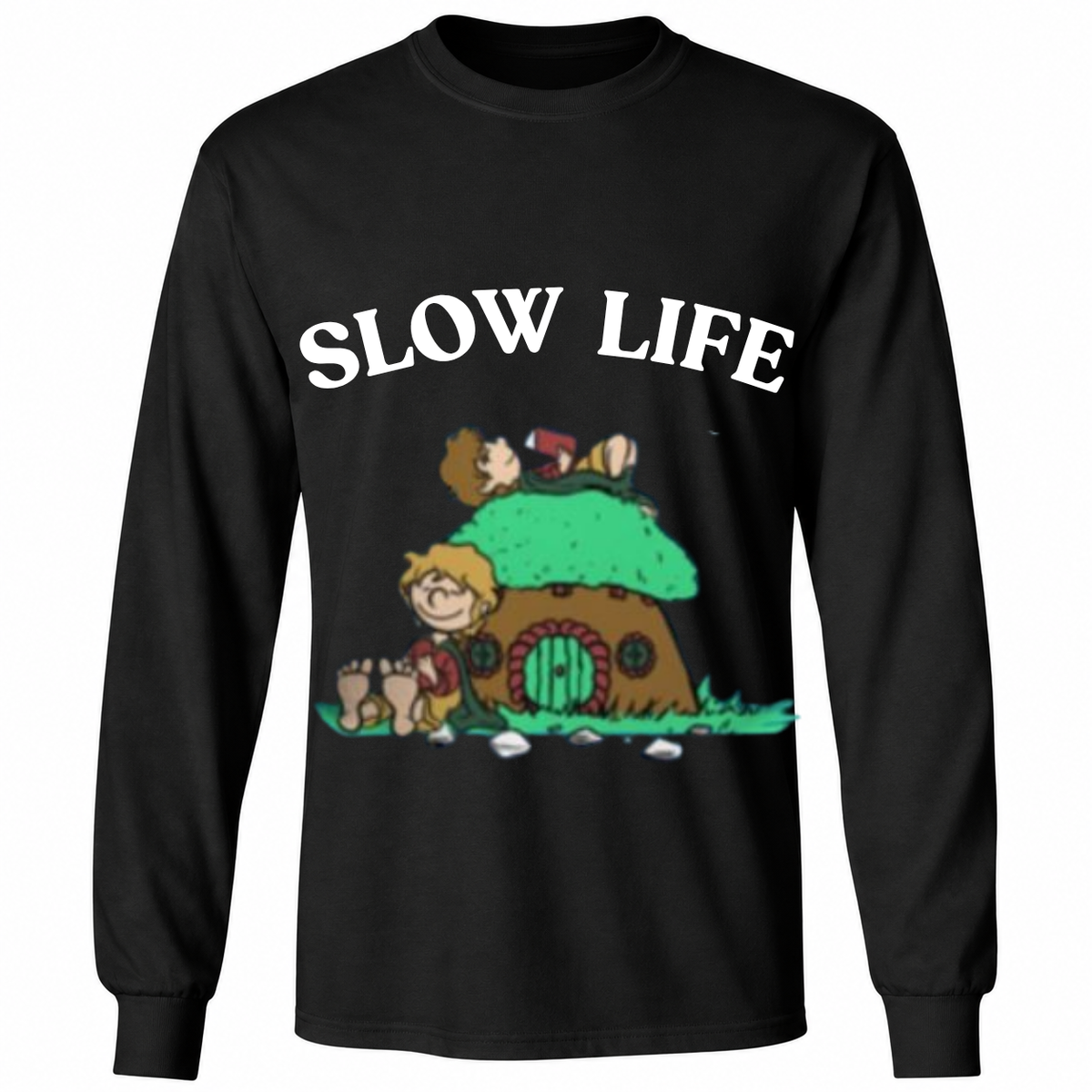 Slow Life T-Shirt – Cute Cozy Cottage Nature Graphic Tee – Relaxed Lifestyle Shirt