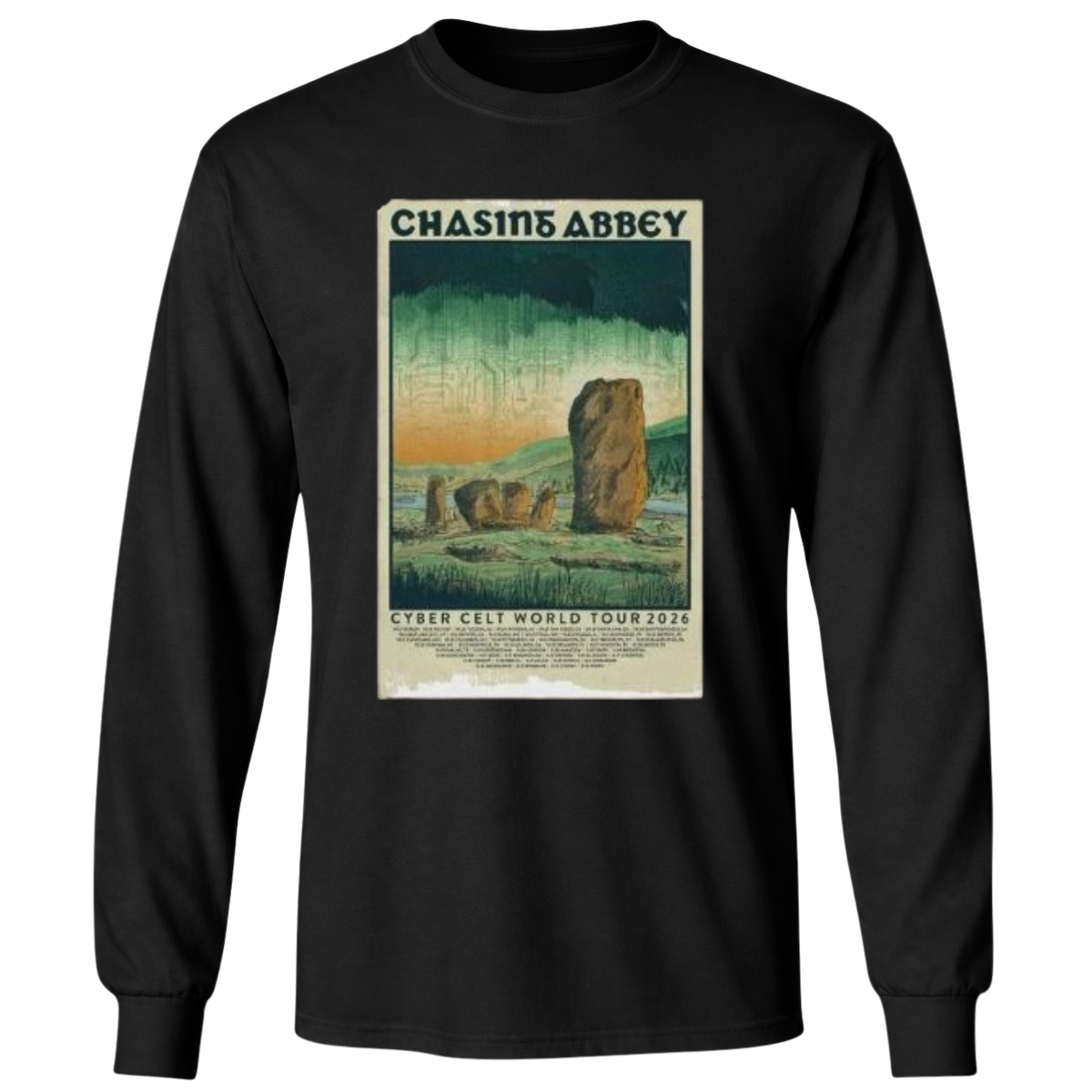Chasins Abbey Cyber Celt World Tour 2026 Poster T-Shirt