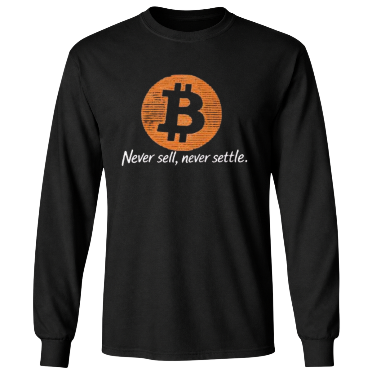 Back Bitcoin Never Sell Never Settle Shirt
