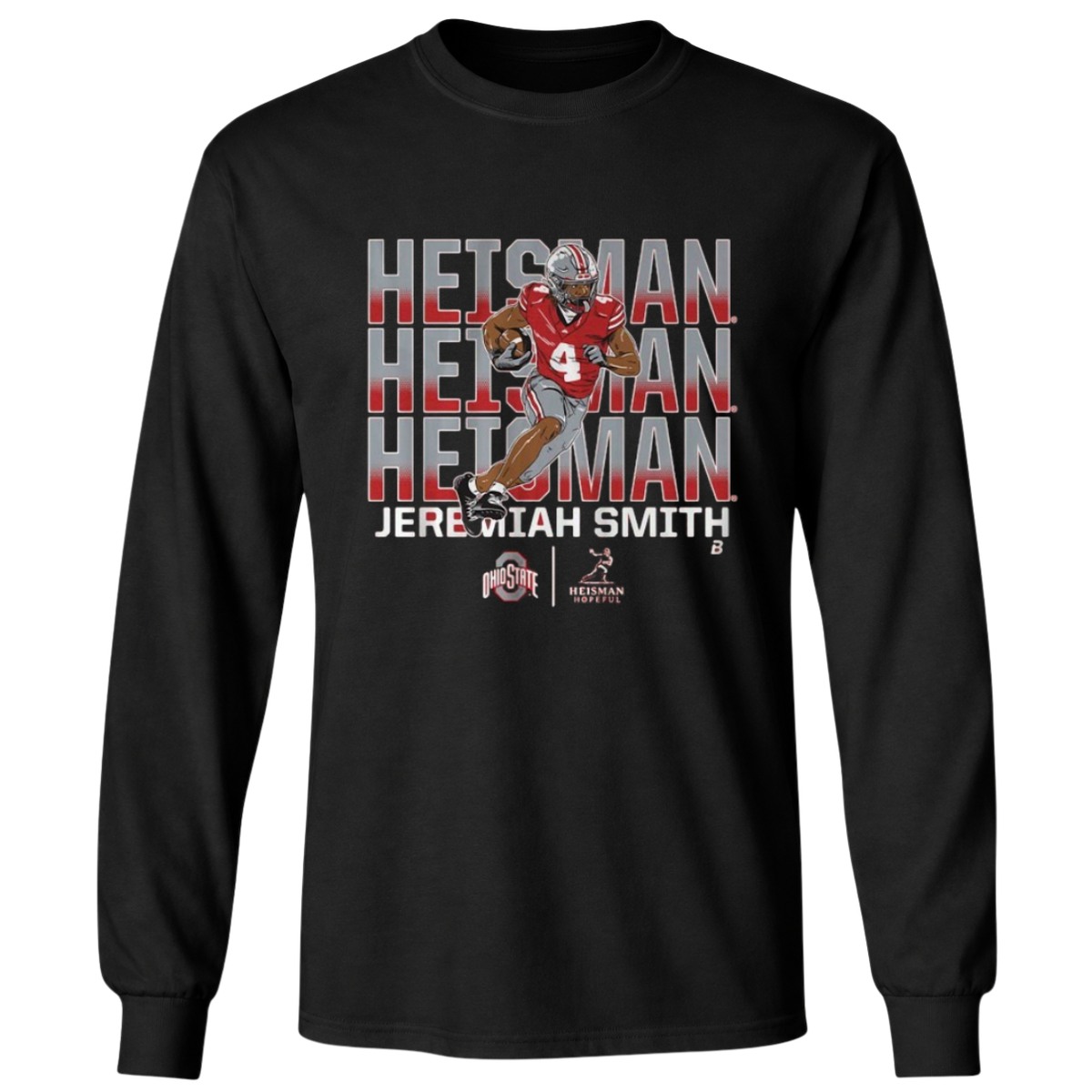 Official Ohio State Football Jeremiah Smith Heisman Hopeful Name Pose T-shirt