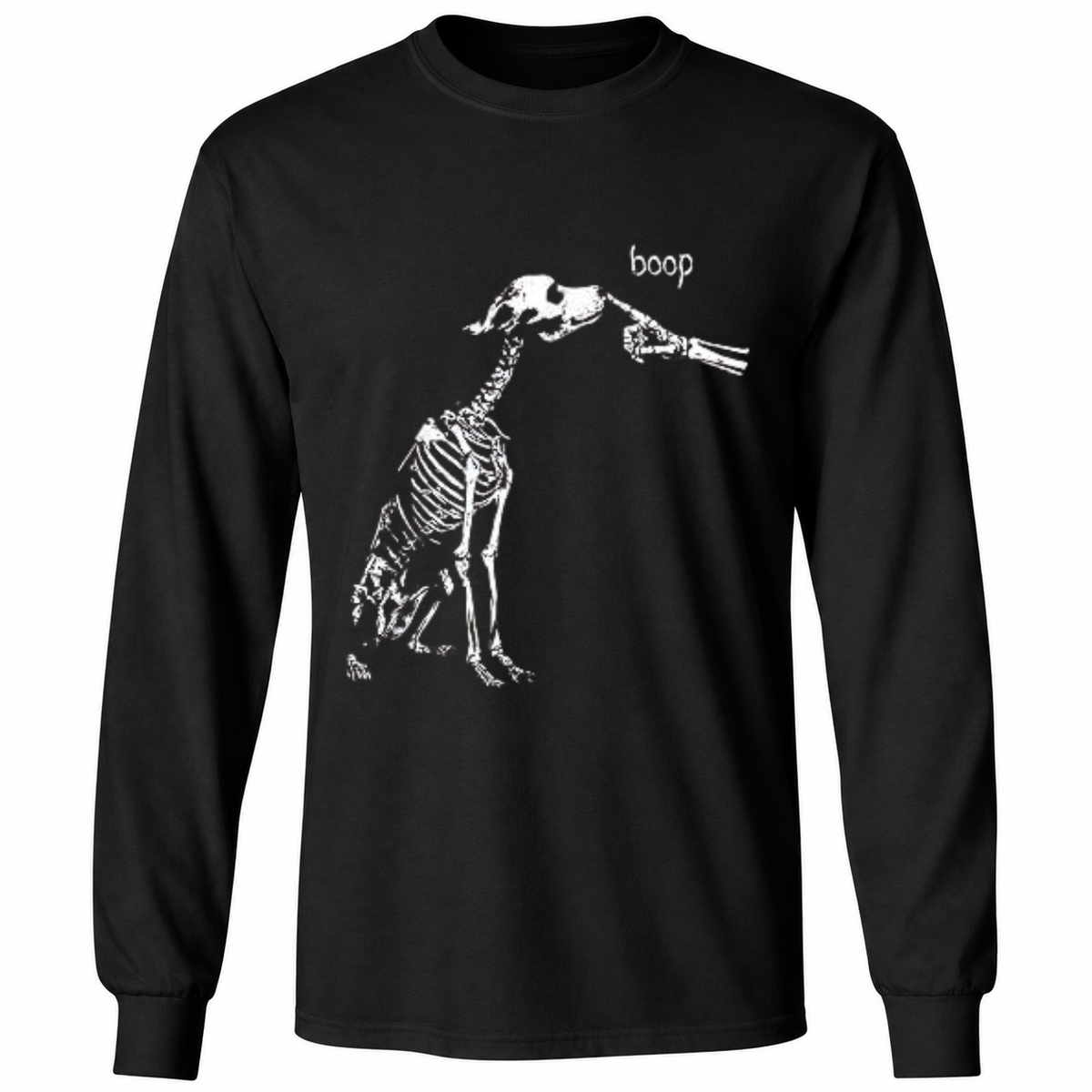 Boop Skeleton Dog T-Shirt – Funny Spooky Dog Graphic Tee – Halloween Shirt