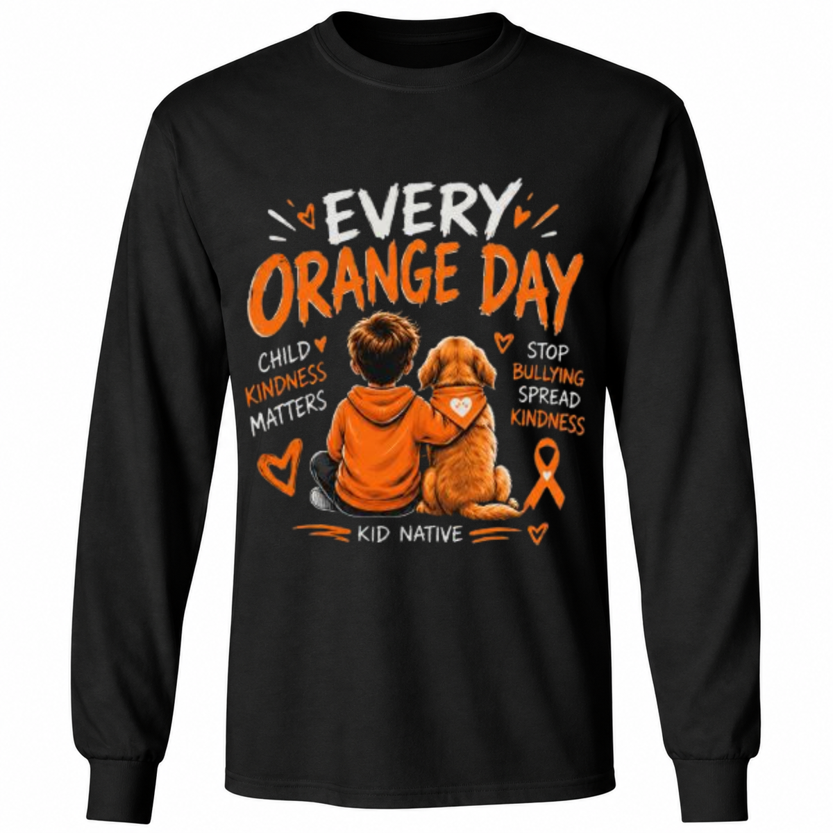 Every Orange Day Anti-Bullying T-Shirt – Child Kindness Matters Graphic Tee – Spread Kindness Shirt