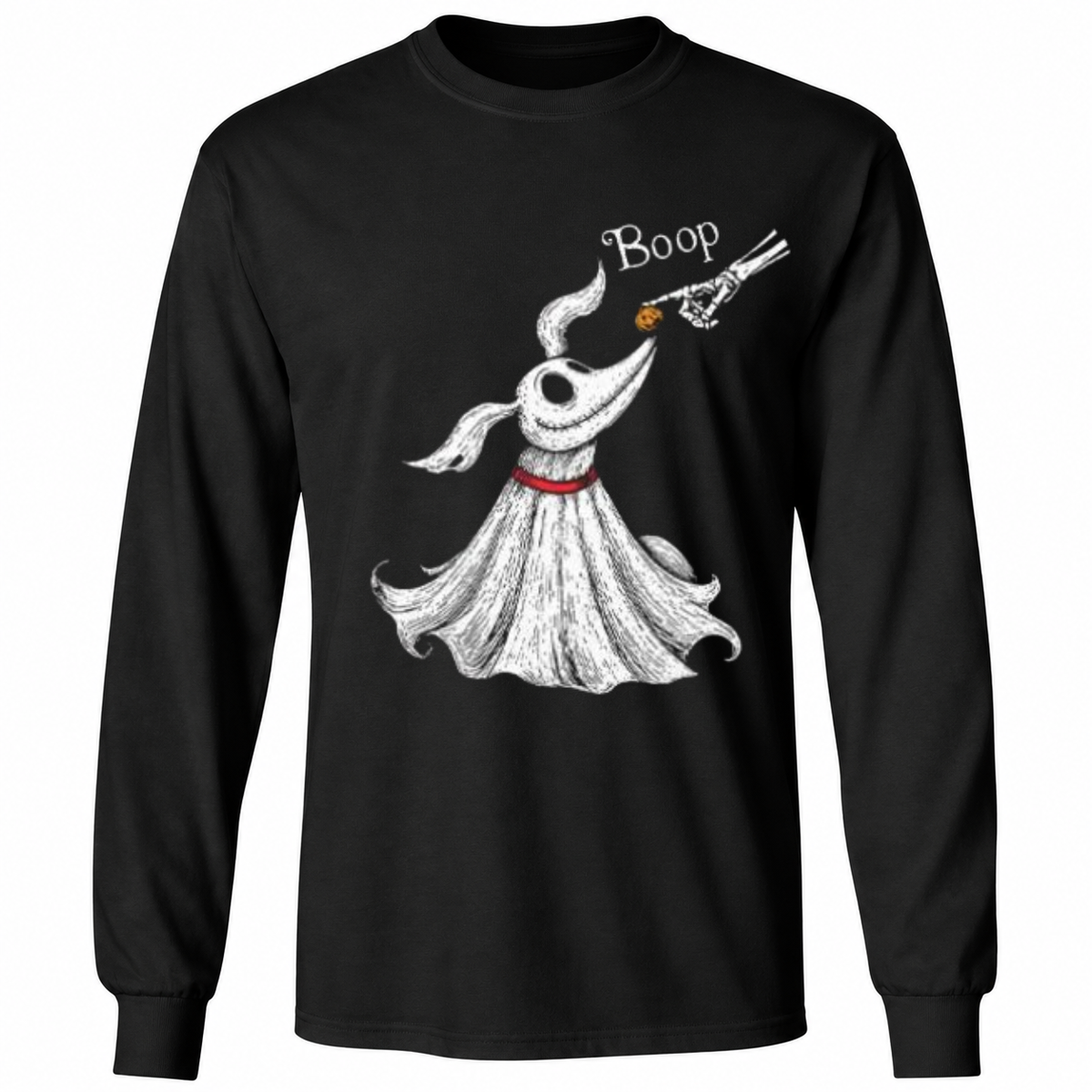 Zero Dog Boop Halloween Skeleton Hand Ghost Dog T Shirt