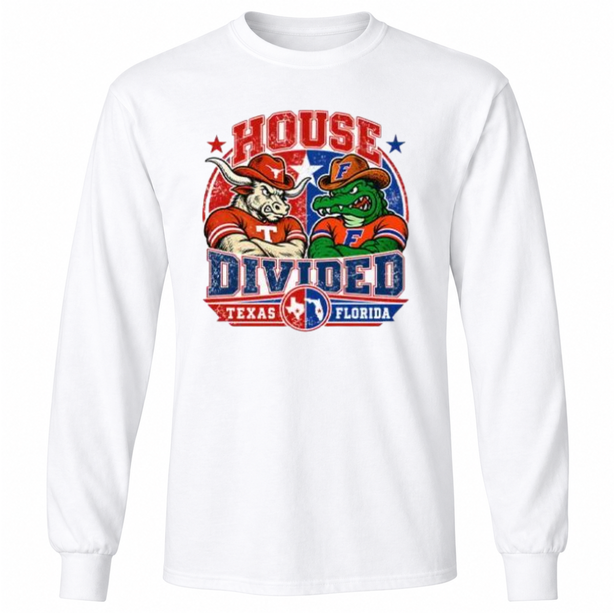 Texas Longhorns Florida Gators House Divided Rivalry T Shirt