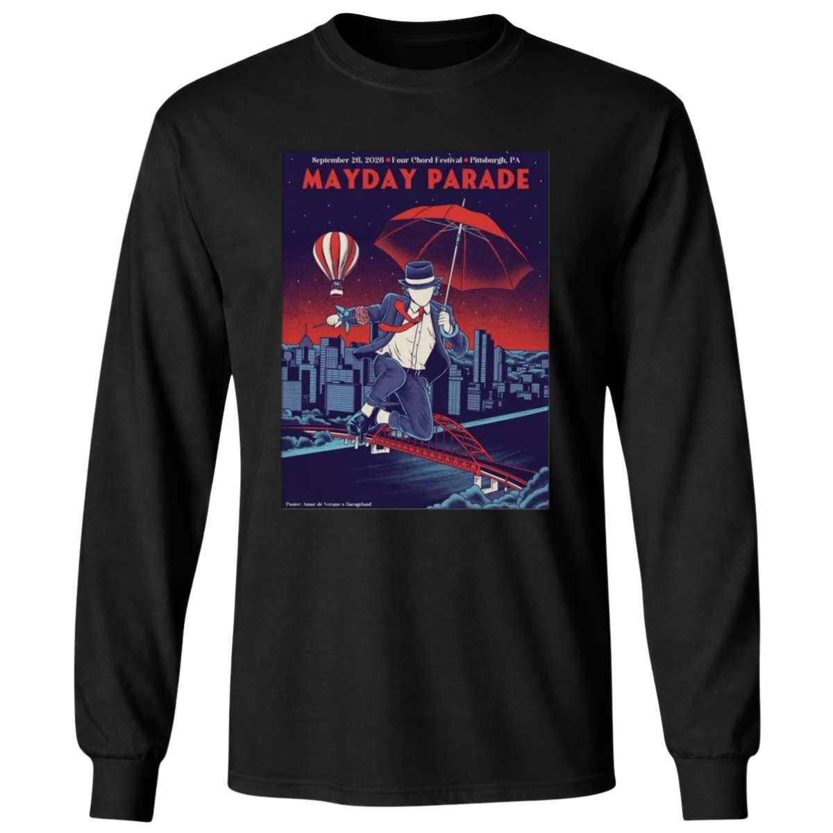 Mayday Parade Pittsburgh Four Chord Festival September 26 2026 T-Shirt