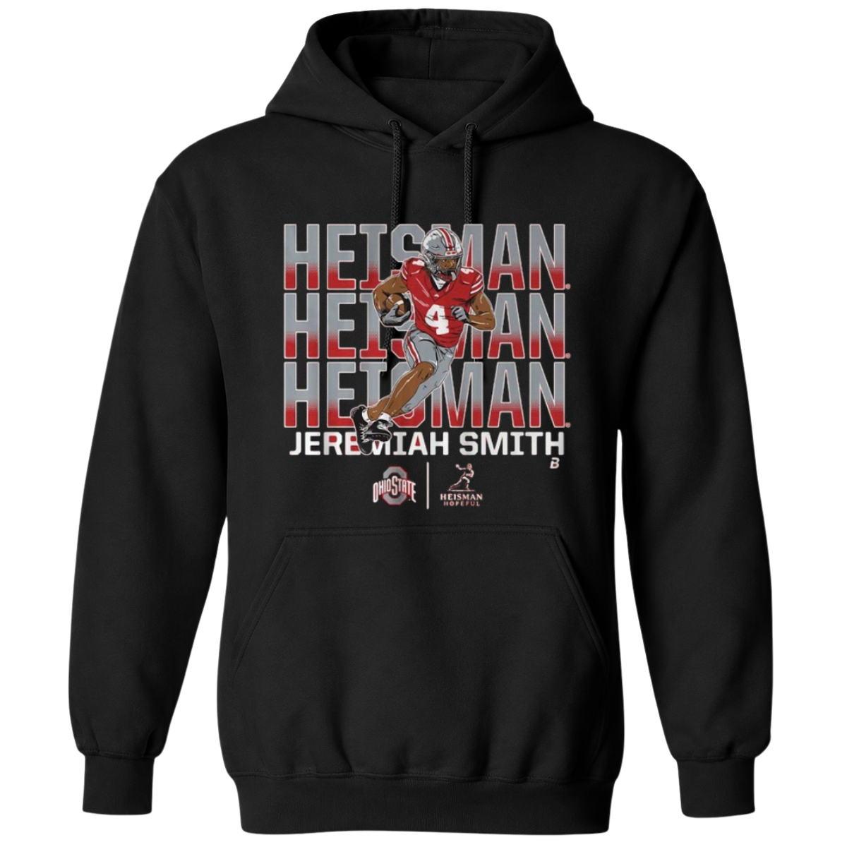 Official Ohio State Football Jeremiah Smith Heisman Hopeful Name Pose T-shirt