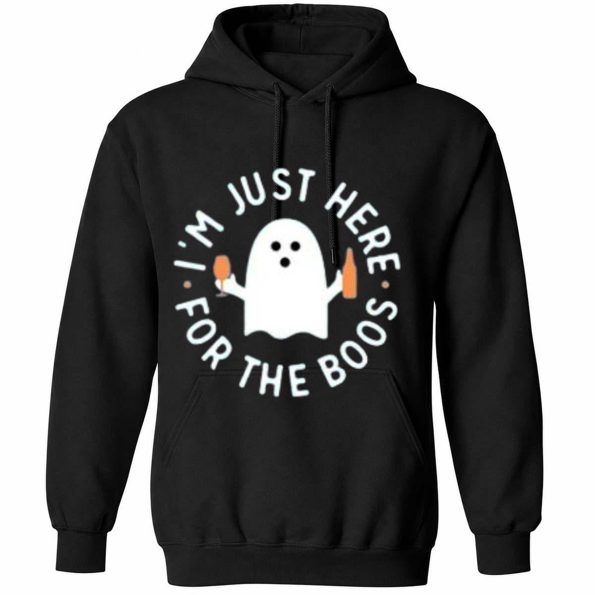I'm Just Here for the Boos Halloween T-Shirt – Funny Ghost Graphic Tee – Spooky Season Shirt