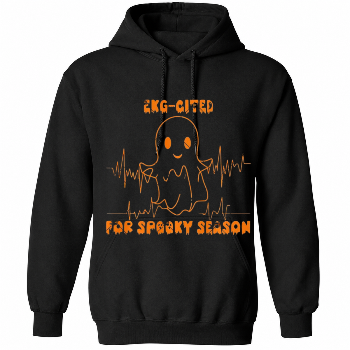 EKG-Certified for Spooky Season T-Shirt – Funny Ghost Heartbeat Halloween Graphic Tee