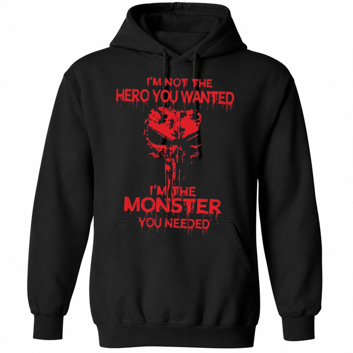 I'm Not the Hero You Wanted T-Shirt – Dark Skull Graphic Tee – Horror-Inspired Shirt