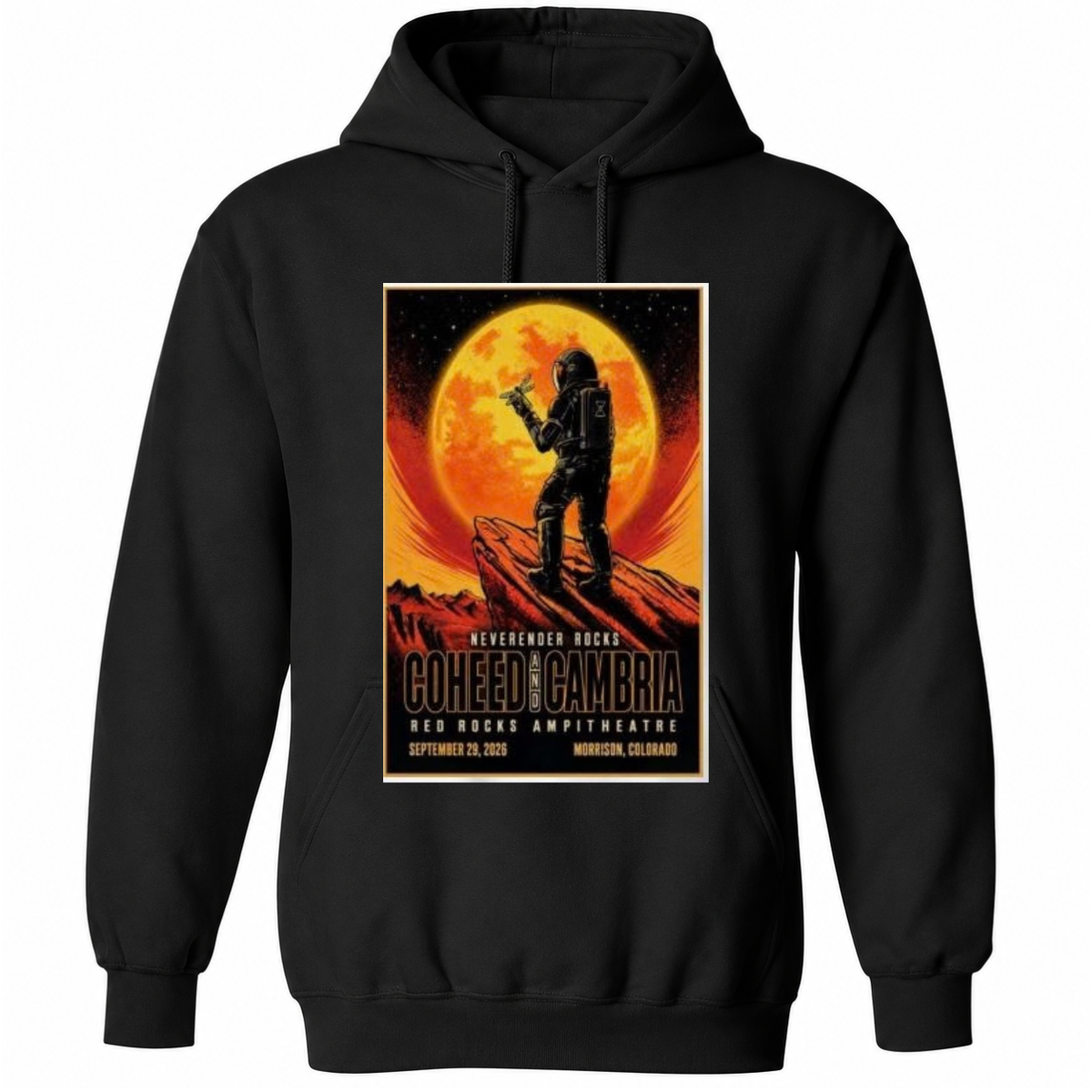 Coheed and Cambria Red Rocks Amphitheatre Morrison CO Sep 29 2026 Exclusive Poster Shirt