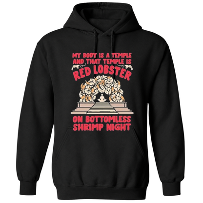 My Body Is A Temple And That Temple Is Red Lobster On Bottomless Shrimp Night T-Shirt