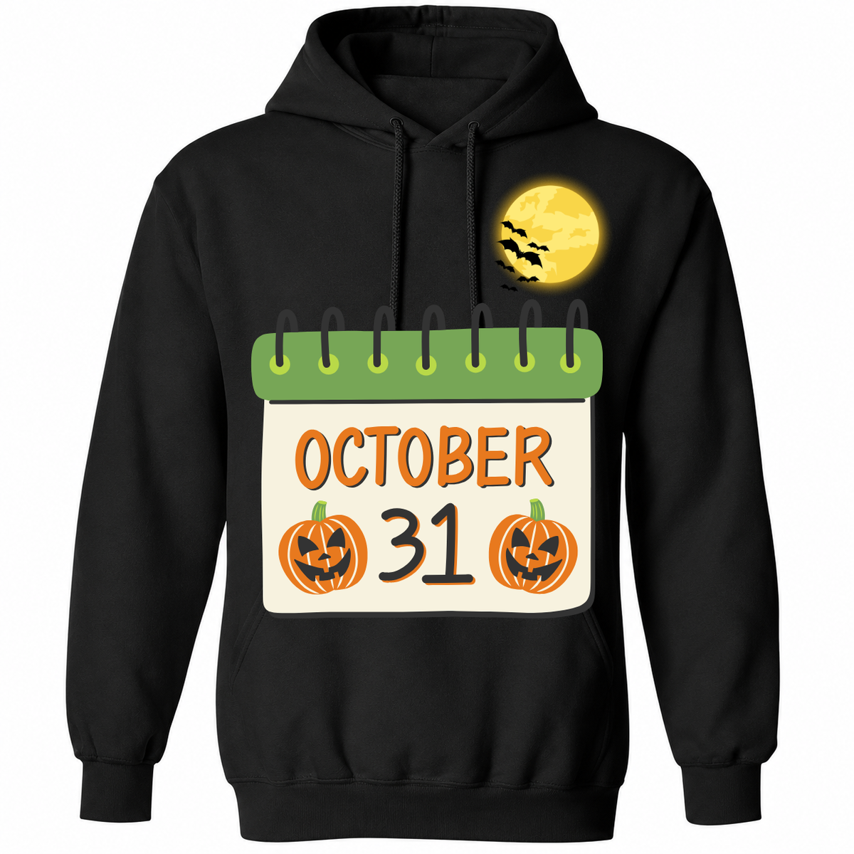 October 31 Halloween T-Shirt – Jack O’ Lantern Pumpkin & Full Moon Spooky Graphic Tee