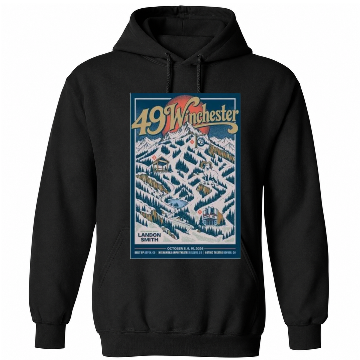 49 Winchester Gothic Theatre Englewood Co Oct 10 2026 Exclusive Concert Poster T-Shirt