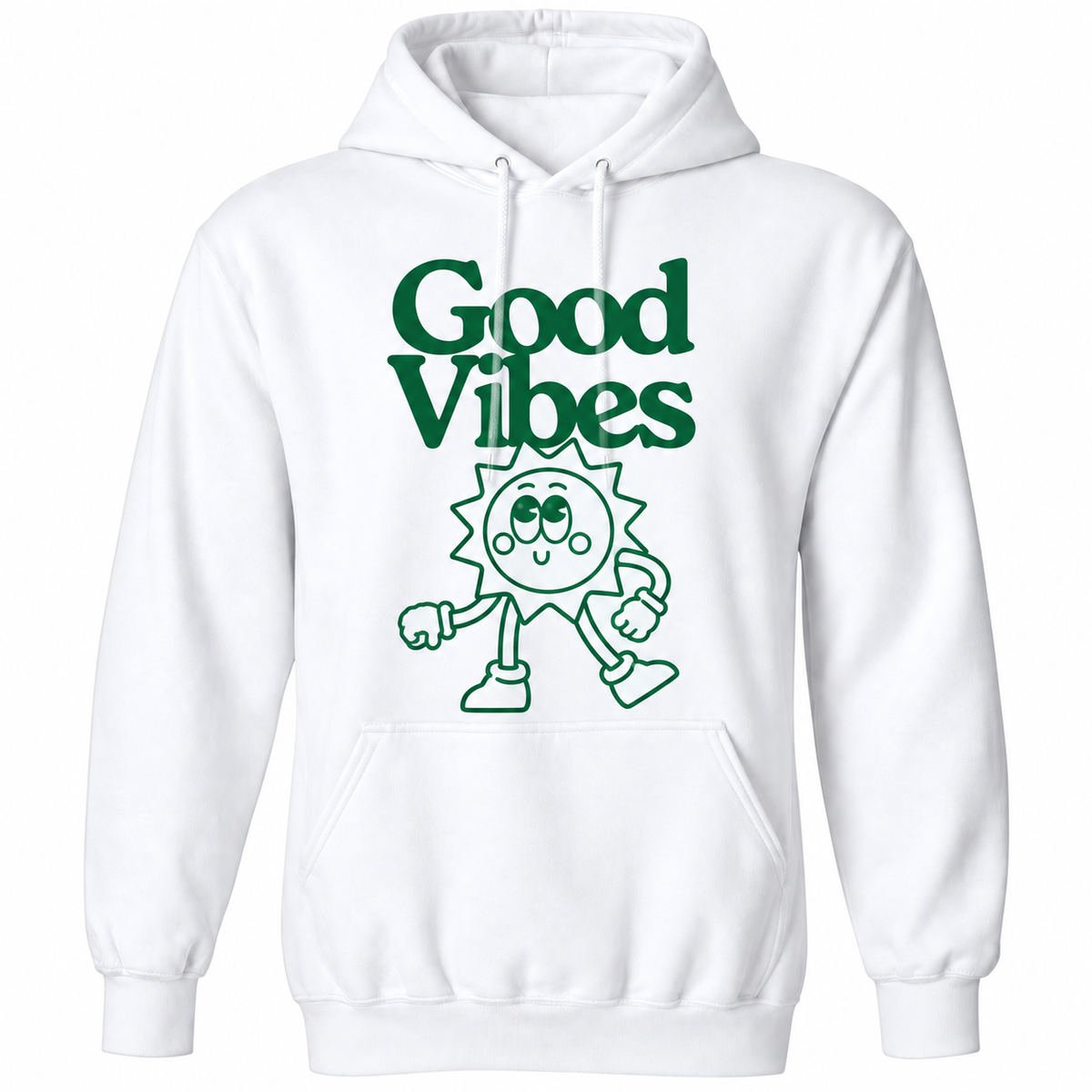 Good Vibes Sun Graphic T-Shirt – Retro Positive Tee