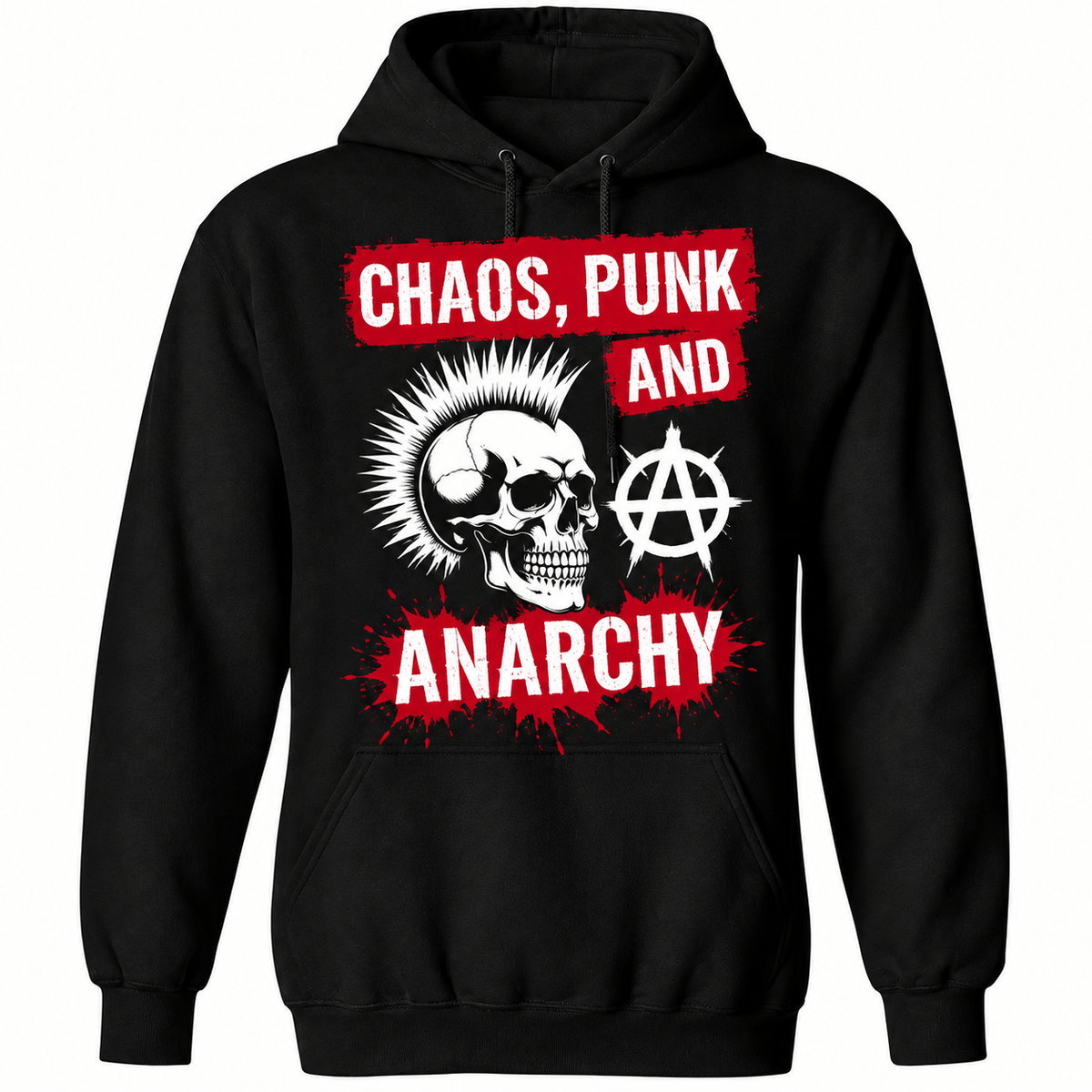 Chaos Punk and Anarchy Graphic Pullover T-Shirst