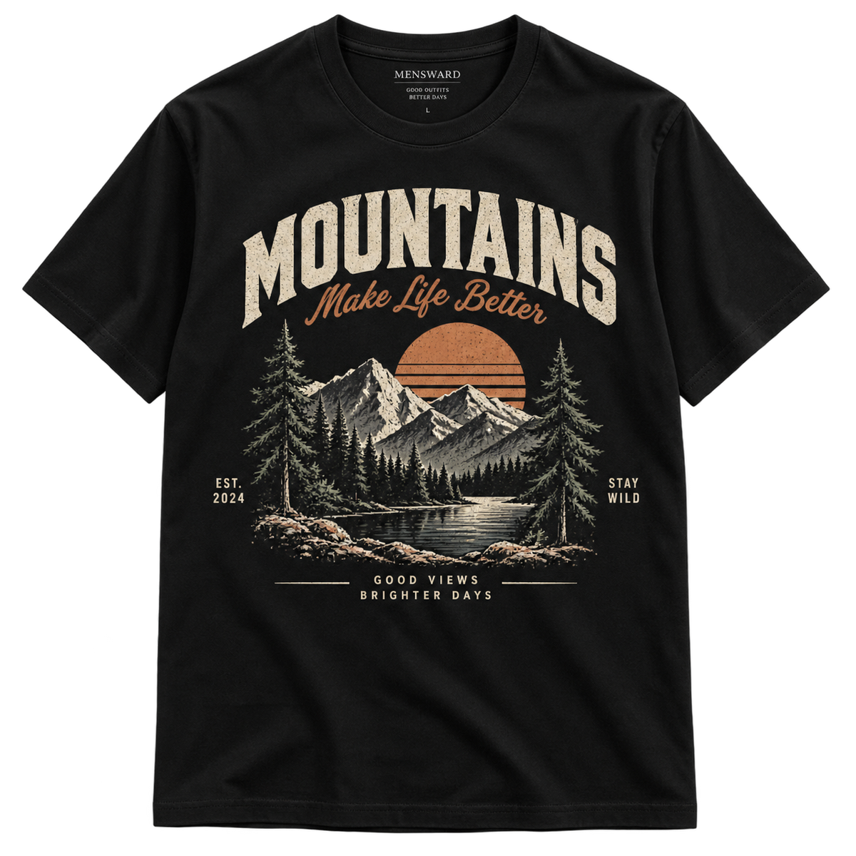 Mountains Make Life Better Vintage T-Shirt