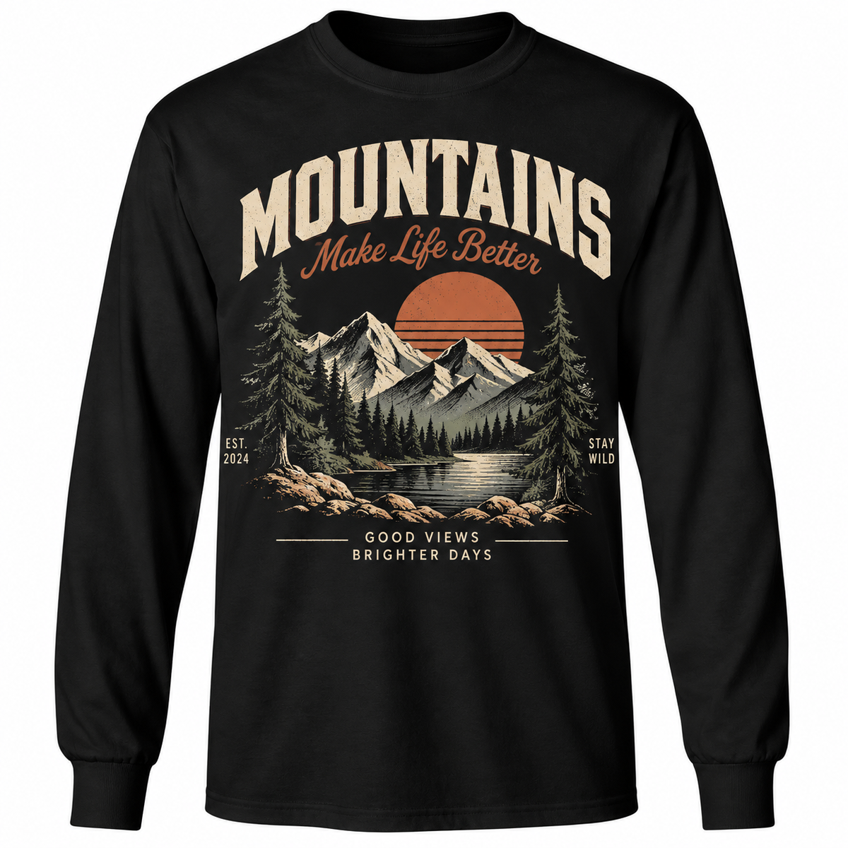 Mountains Make Life Better Vintage T-Shirt