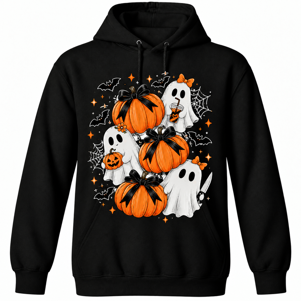 Halloween Ghosts & Pumpkins Pullover T-Shirst