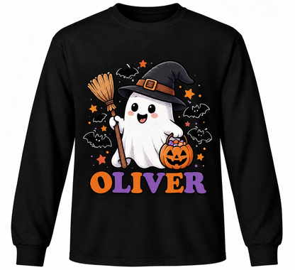 Halloween Ghost Pumpkin Graphic Hoodie T-Shirst