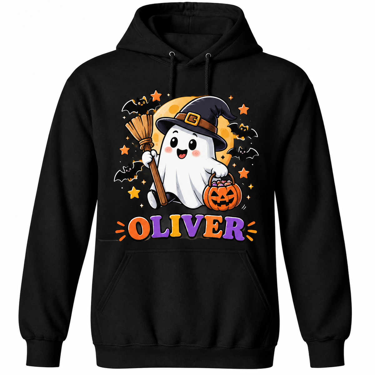 Halloween Ghost Pumpkin Graphic Hoodie T-Shirst