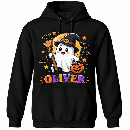 Halloween Ghost Pumpkin Graphic Hoodie T-Shirst