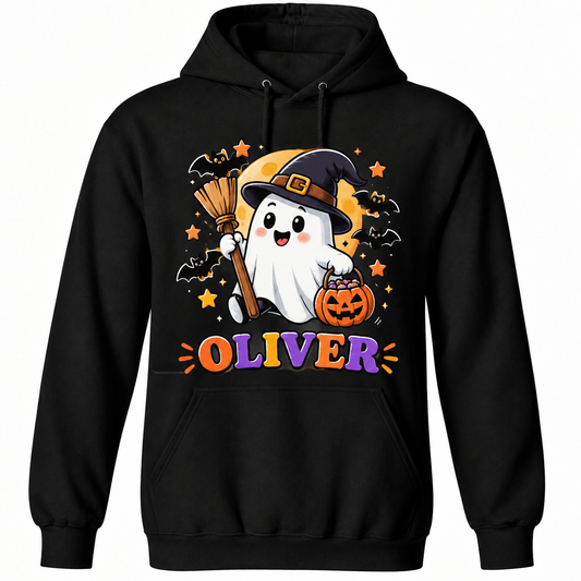 Halloween Ghost Pumpkin Graphic Hoodie T-Shirst